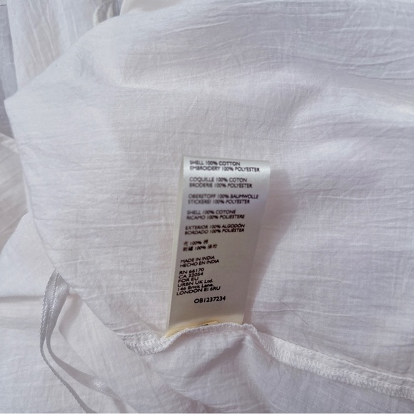 Free People Faraway Fields Embroidered Boho Raglan-Sleeve Top In Ivory NWT - Picture 16 of 16